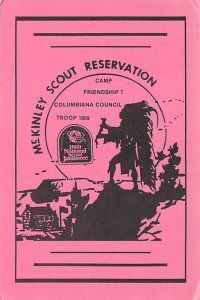 McKinley Scout Reservation, Non Postcard backing Lisbon, Ohio, USA Unused 