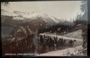 Vintage Postcard 1930-1945 Crater (Peak) Mountain, Berthaud Pass Hwy., CO (RPPC)