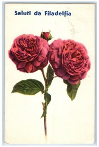 1910 Greetings From Rose Philadelphia Italian Vintage Antique Posted Postcard