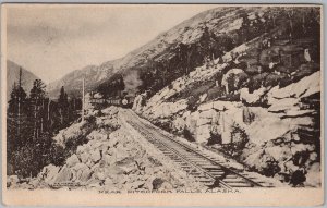 Train near Pitchfork Falls Alaska1909 White Pass & Yukon Route Postcard 1909 H82