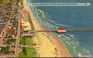 Florida Daytona Beach From The Air 1952