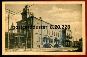 h3984 - FARNHAM Quebec Postcard 1920s Hotel de Ville. Town Hall