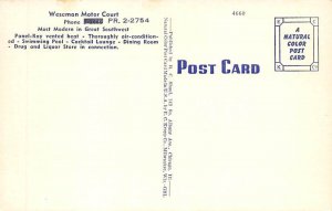 Weseman Motor Court Postcard