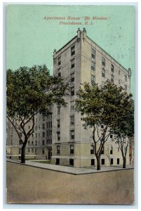 1914 Exterior Apartment House Minden Providence Rhode Island RI Vintage Postcard