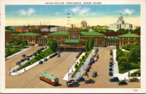 Postcard RI Providence - Union Station