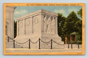 Tomb Unknown Soldier Arlington National Cemetery Arlington VA Postcard PM DC