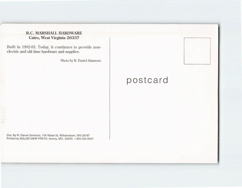 Q-24927 RC Marshall Hardware Cairo West Virginia USA