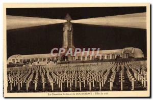 Old Postcard National Cemetery Douaumont Night Effect Army