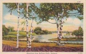Vermont Greetings From Bellows Falls 1939 Curteich