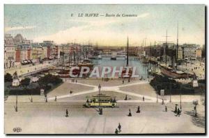 Old Postcard Le Havre Bassin Du Commerce Charter