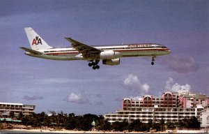 Airplane American Airlines Boeing B-757-223 At St Maarten