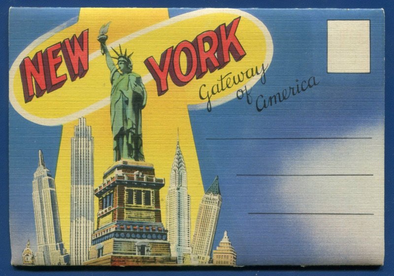 New York City ny Gateway of America Hayden Planetarium Postcard Folder