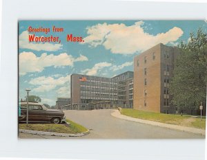 Postcard Worcester City Hospital Greetings from Worcester Massachusetts USA