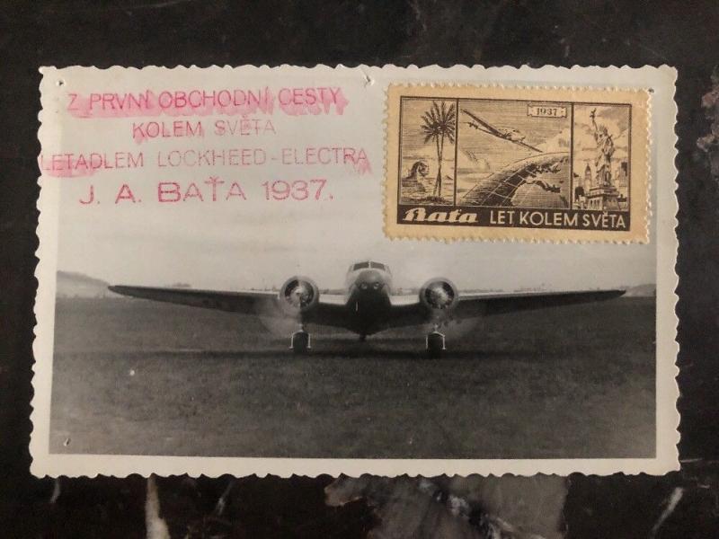 Mint Czechoslovakia  RPPC Postcard BATA Airlines years around the world