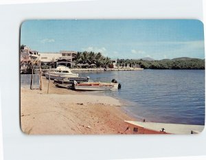 Postcard The Boat Landing on the Lagoon of Barra de Navidad, Mexico