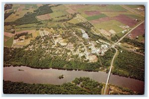 c1960's Aerial View Of Village Of Osceola Wisconsin WI Unposted Vintage Postcard
