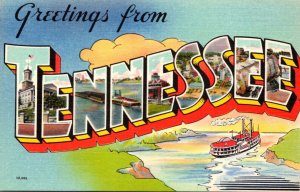 Tennessee Greetings From Large Letter Linen