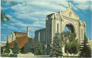 Walls of St. Boniface Basilica Manitoba Canada.  Destroyed b