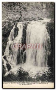 Old Postcard From Chaudesaigues Cascade Saut De La Chevre on Remontalou