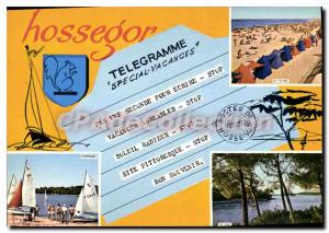 Postcard Modern Hossegor telegram