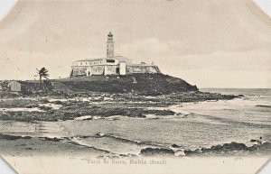 Bahia Brazil~Pharol Da Barra Lighthouse~1900s Photo POSTCARD