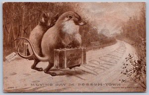 DS1/ Patriotic Postcard Billy Possum President Taft Comic Lounsbury Signed 99