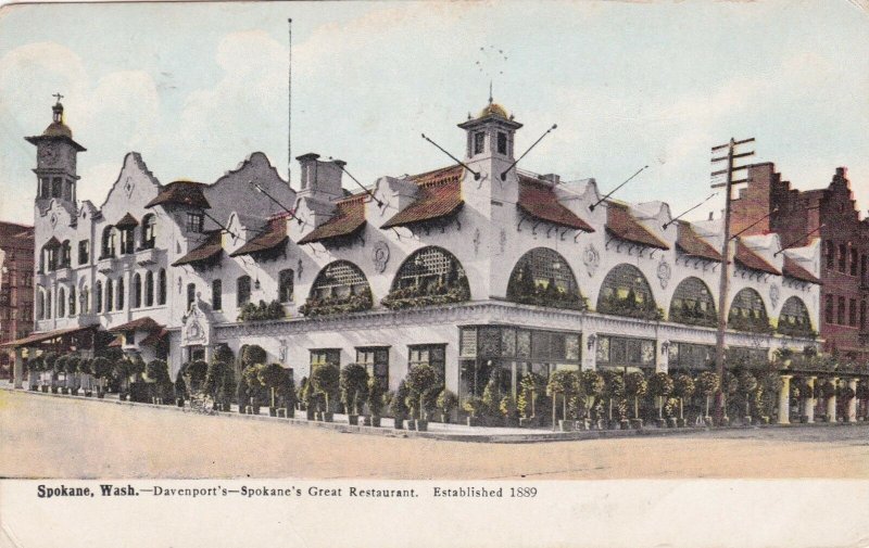 Washington Spokane Davenport's Restaurant 1909 sk382