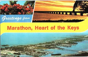 Chrome BIG LETTERS Marathon On Key Vaca Florida FL AH9159