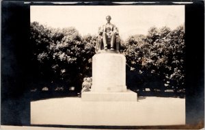 Abraham Lincoln Statue Grant Park Chicago African American Women Postcard X2