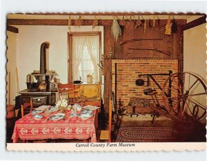 Postcard Old kitchen, Carroll County Farm Museum, Westminster, Maryland