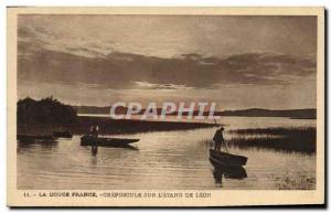 Postcard Old Sante Crepuscule on & # 39etang Leon Advertisement Juglanregine ...