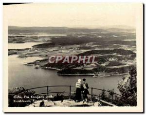 Postcard Modern Oslo Kongens Utsikt Fra Krokkleven