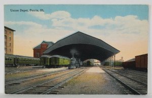 Peoria Illinois Union Depot Postcard R20