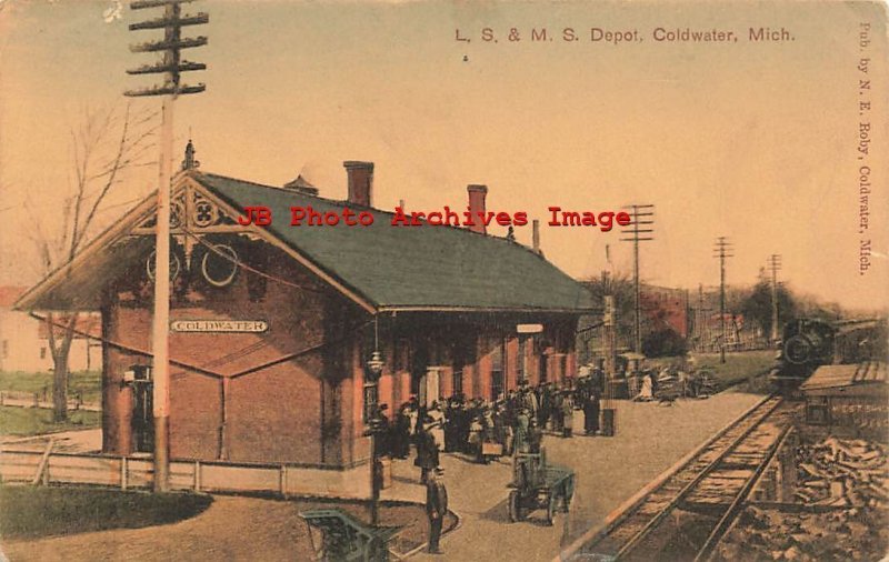 MI, Coldwater, Michigan, LS & MS Railroad Station, Depot, Metropolitan No 2063