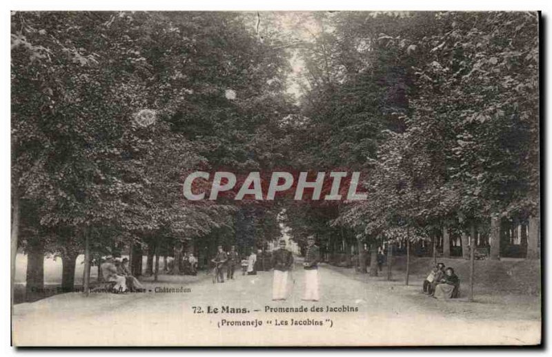 Le Mans - Promenade des Jacobins - Old Postcard