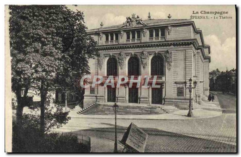 Old Postcard Epernay Theater