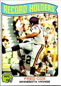 1975 Topps Football Card Fred Cox Record Holder Minnesota Vikings