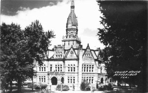 Pittsfield Illinois 1952 Cook Court House RPPC Photo Postcard 21-6943