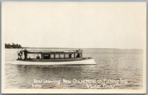 WALKER MN FISHING TRIP FROM NEW CHASE HOTEL VINTAGE REAL PHOTO POSTCARD RPPC