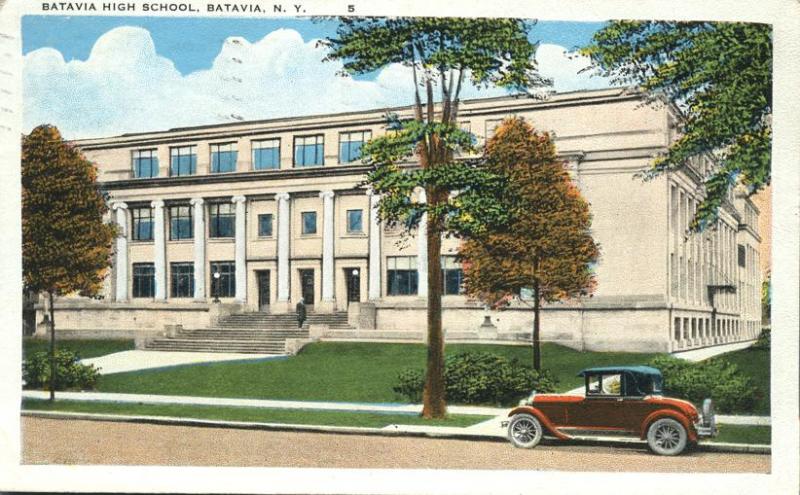 High School at Batavia NY, New York - pm 1928 - WB