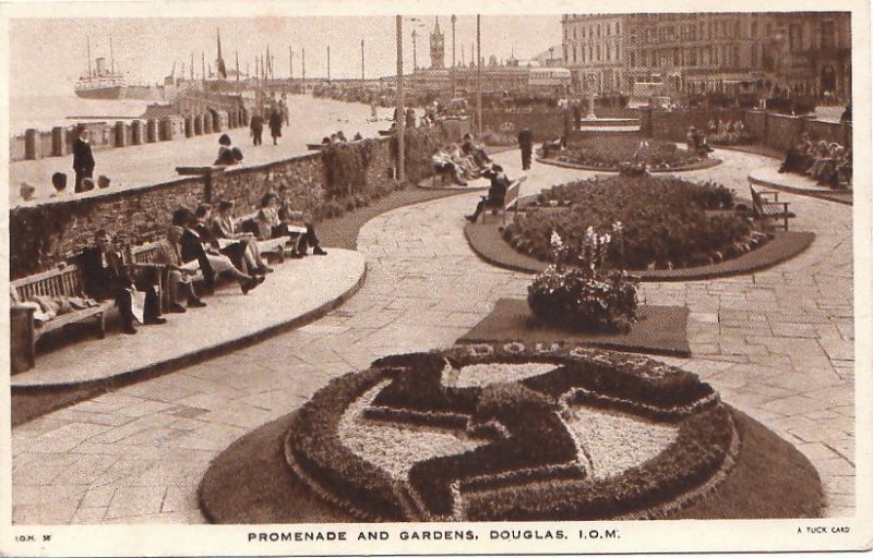 Postcard Promenade Gardens Douglas IOM UK