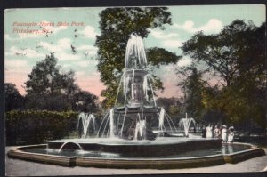 Pennsylvania PITTSBURGH Fountain North Side Park - pm1917 - Divided Back