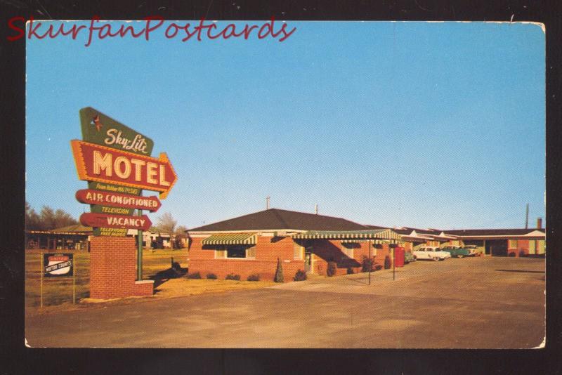 OKLAHOMA CITY OKLAHOMA SKY LITE MOTEL ROUTE 66 OLD ADVERTISING POSTCARD