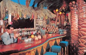 BALI BAR Av Torondino 1960s TIKI Mid Century Modern Roadside 1987 REPRO Postcard