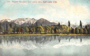 SALT LAKE CITY, Utah UT    WASATCH MOUNTAINS & LIBERTY PARK   c1910's Postcard