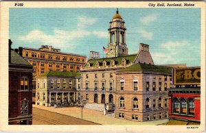 Postcard BUILDING SCENE Portland Maine ME AM1302