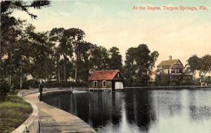 At The Bayou Tarpon Springs Florida 1910c postcard