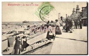 Old Postcard Blankenberghe The promenade and the beach