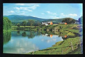 Wells River, Vermont/VT Postcard, Farm Along Connecticut River