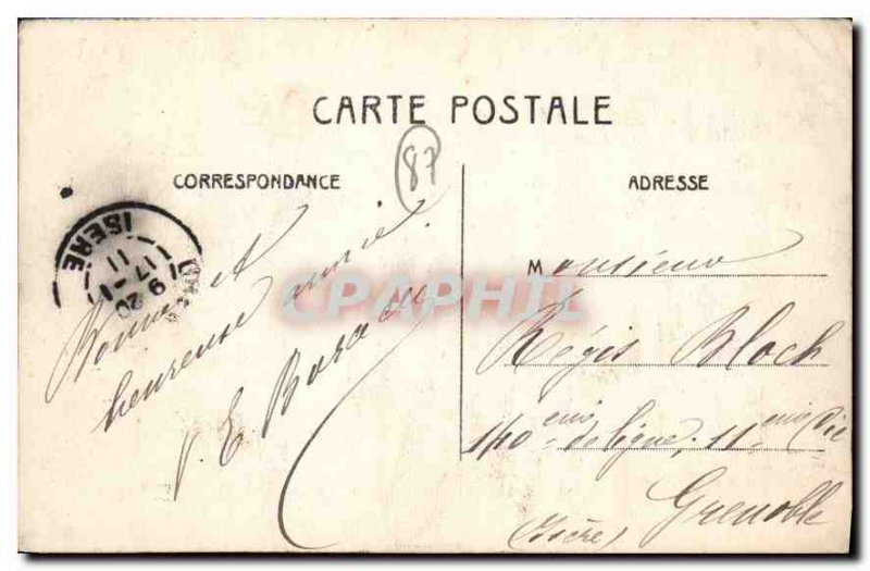 Old Postcard Coussac Bonneval Haute Vienne Le Chateau de Bonneval Fireplace L...